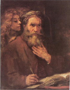 Рембрандт Харменс ван Рейн. Святой Матфей и Ангел (1661)